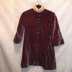 Bunny London handmade girls velvet dress coat